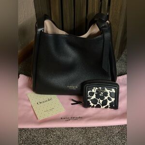 Kate Spade Knott large carryall, Knott Rosy Garden wallet & dust bag.